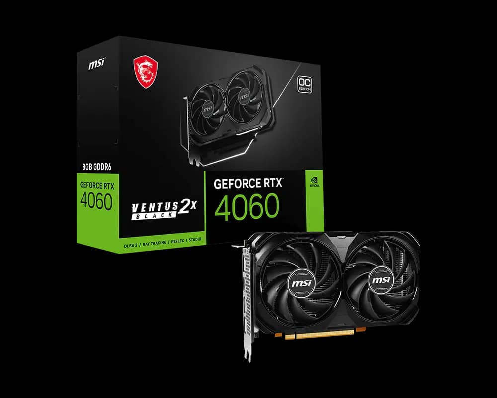 MSI GeForce RTX™ 4060 VENTUS 2X BLACK 8G OC